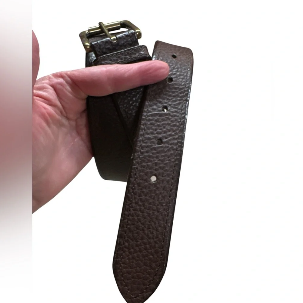 Hunt Club Textured Genuine Leather Black and One Brown Belt Size 36 Preowned